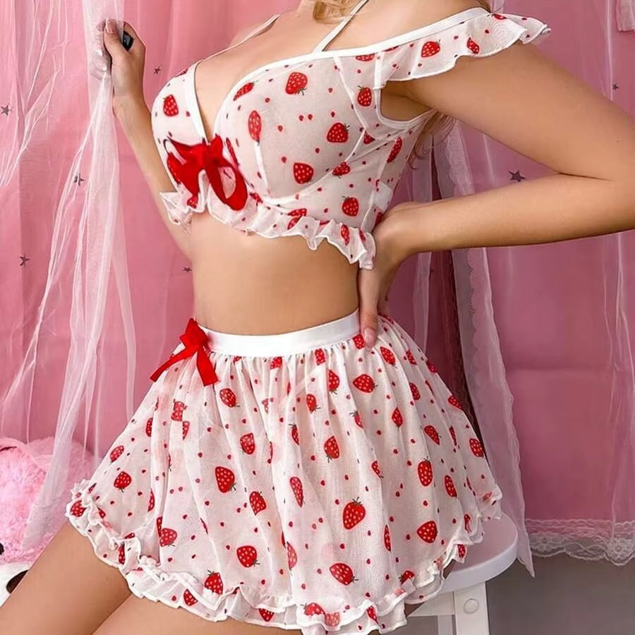 Jolie dentelle florale à la fraise, très populaire